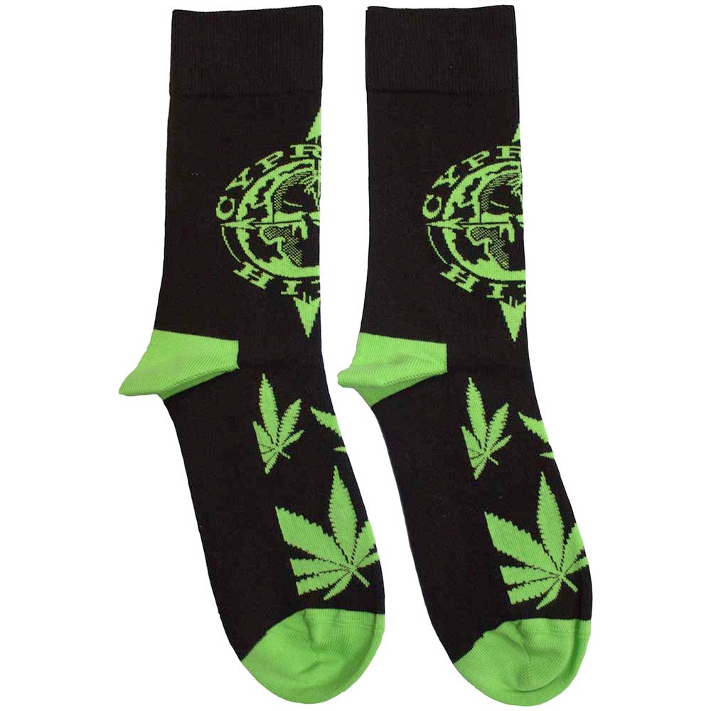 Cypress Hill - Logo & Leaves Sokken - Zwart